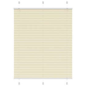 vidaXL Plisserad persienn cremefärgad 105x100 cm tyg bredd 104,4cm