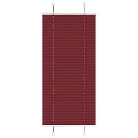 vidaXL Plisserad persienn Bordeaux röd 65x150 cm tyg bredd 64,4 cm