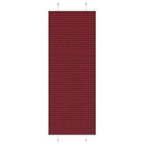 vidaXL Plisserad persienn Bordeaux röd 75x200 cm tyg bredd 74,4 cm
