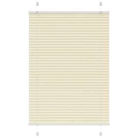 vidaXL Plisserad persienn cremefärgad 100x100 cm tyg bredd 99,4 cm