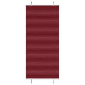 vidaXL Plisserad persienn Bordeaux röd 85x200 cm tyg bredd 84,4 cm