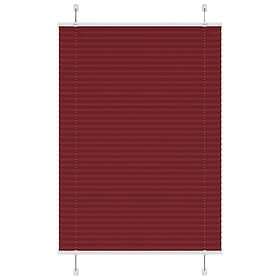 vidaXL Plisserad persienn Bordeaux röd 90x150 cm tyg bredd 89,4 cm