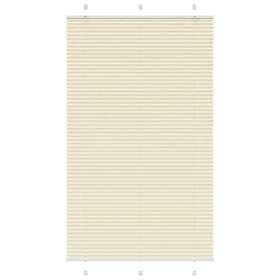 vidaXL Plisserad persienn cremefärgad 115x200 cm tyg bredd 114,4cm