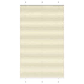 vidaXL Plisserad persienn cremefärgad 110x200 cm tyg bredd 109,4cm