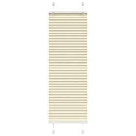 vidaXL Plisserad persienn cremefärgad 40x100 cm tyg bredd 39,4 cm