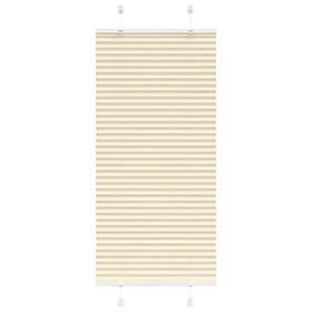 vidaXL Plisserad persienn cremefärgad 65x100cm tyg bredd 64,4cm