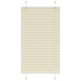 vidaXL Plisserad persienn cremefärgad 70x100 cm tyg bredd 69,4 cm