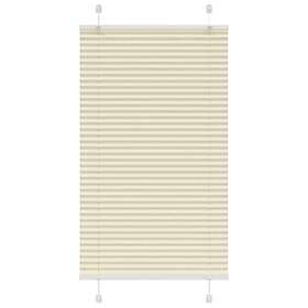 vidaXL Plisserad persienn cremefärgad 80x100 cm tyg bredd 79,4 cm