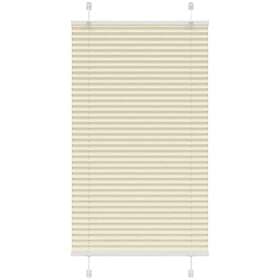 vidaXL Plisserad persienn cremefärgad 75x150 cm tyg bredd 74,4 cm