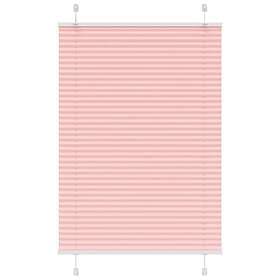 vidaXL Plisserad persienn rosa 95x150 cm tyg bredd 94,4 cm polyester