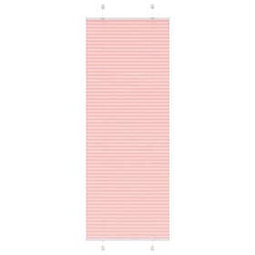 vidaXL Plisserad persienn rosa 75x200 cm tyg bredd 74,4 cm polyester