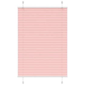 vidaXL Plisserad persienn rosa 95x100 cm tyg bredd 94,4 cm polyester