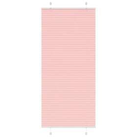 vidaXL Plisserad persienn rosa 95x200 cm tyg bredd 94,4 cm polyester
