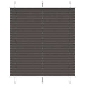 vidaXL Plisserad persienn svart 115x100 cm tyg bredd 114,4cm polyester