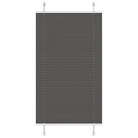 vidaXL Plisserad persienn svart 75x100 cm tyg bredd 74,4 cm polyester