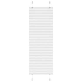 vidaXL Plisserad persienn vit 45x100cm tyg bredd 44,4cm polyester