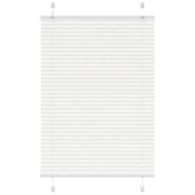 vidaXL Plisserad persienn vit 100x100 cm tyg bredd 99,4 cm polyester