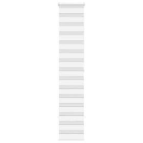 vidaXL Rullgardin zebra vit 40x200 cm tyg bredd 35,9 cm polyester