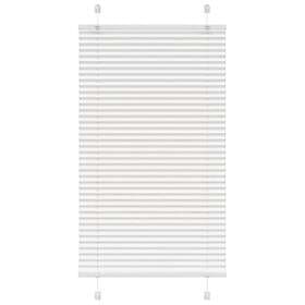 vidaXL Plisserad persienn vit 80x150 cm tyg bredd 79,4 cm polyester