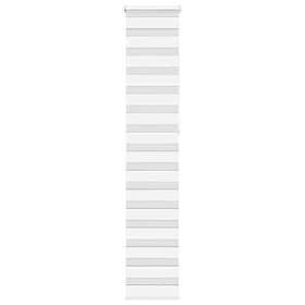 vidaXL Rullgardin zebra vit 45x230 cm tyg bredd 40,9 cm polyester
