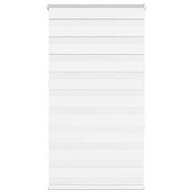 vidaXL Rullgardin zebra vit 75x150 cm tyg bredd 70,9 cm polyester