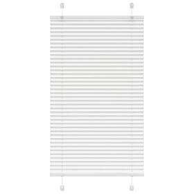 vidaXL Plisserad persienn vit 75x100 cm tyg bredd 74,4 cm polyester