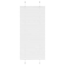 vidaXL Plisserad persienn vit 65x100cm tyg bredd 64,4cm polyester