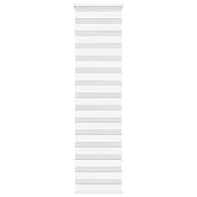 vidaXL Rullgardin zebra vit 55x230 cm tyg bredd 50,9 cm polyester
