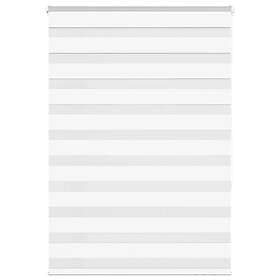 vidaXL Rullgardin zebra vit 105x150 cm tyg bredd 100,9 cm polyester