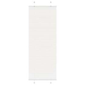 vidaXL Plisserad persienn vit 75x200 cm tyg bredd 74,4 cm polyester