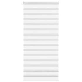 vidaXL Rullgardin zebra vit 115x230 cm tyg bredd 110,9 cm polyester