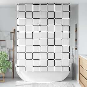 vidaXL Rullgardin för dusch 150x240 cm tyg bredd 146
