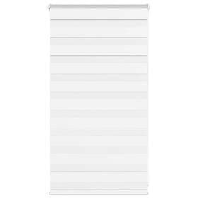 vidaXL Rullgardin zebra vit 70x100 cm tyg bredd 65,9 cm polyester