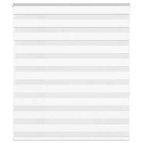 vidaXL Rullgardin zebra vit 130x150 cm tyg bredd 125,9 cm polyester