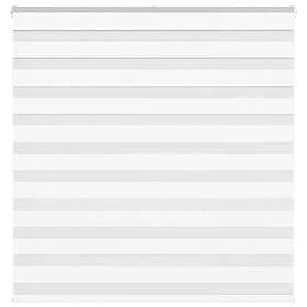 vidaXL Rullgardin zebra vit 140x150 cm tyg bredd 135,9 cm polyester