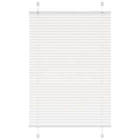 vidaXL Plisserad persienn vit 90x100 cm tyg bredd 89,4 cm polyester