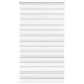 vidaXL Rullgardin zebra vit 120x200 cm tyg bredd 115,9 cm polyester