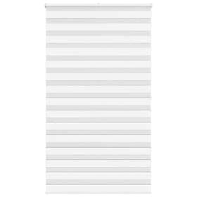 vidaXL Rullgardin zebra vit 125x200 cm tyg bredd 120,9 cm polyester