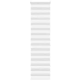vidaXL Rullgardin zebra vit 55x200 cm tyg bredd 50,9 cm polyester