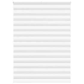 vidaXL Rullgardin zebra vit 155x230 cm tyg bredd 150,9 cm polyester