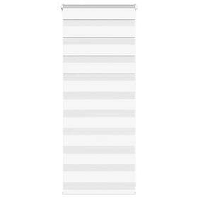 vidaXL Rullgardin zebra vit 55x100 cm tyg bredd 50,9 cm polyester