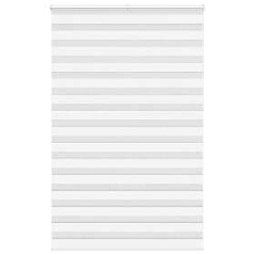 vidaXL Rullgardin zebra vit 145x230 cm tyg bredd 140,9 cm polyester