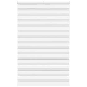 vidaXL Rullgardin zebra vit 150x200 cm tyg bredd 145,9 cm polyester