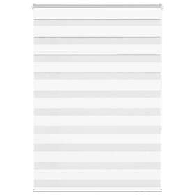 vidaXL Rullgardin zebra vit 115x150 cm tyg bredd 110,9 cm polyester