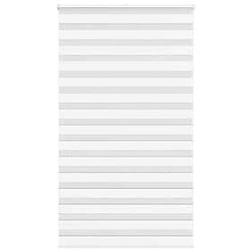 vidaXL Rullgardin zebra vit 130x200 cm tyg bredd 125,9 cm polyester