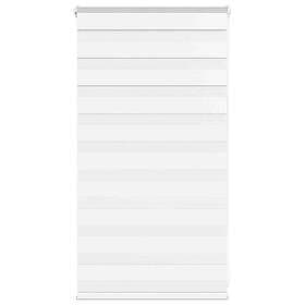 vidaXL Rullgardin zebra vit 85x100 cm tyg bredd 80,9 cm polyester