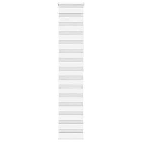 vidaXL Rullgardin zebra vit 50x200 cm tyg bredd 45,9 cm polyester