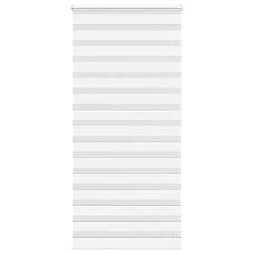 vidaXL Rullgardin zebra vit 95x200 cm tyg bredd 90,9 cm polyester