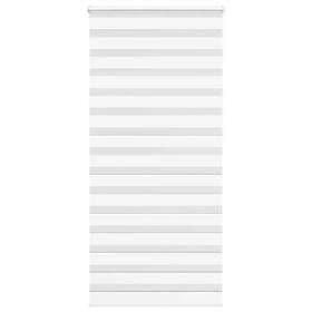 vidaXL Rullgardin zebra vit 110x230 cm tyg bredd 105,9 cm polyester