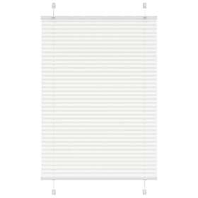 vidaXL Plisserad persienn vit 95x150 cm tyg bredd 94,4 cm polyester